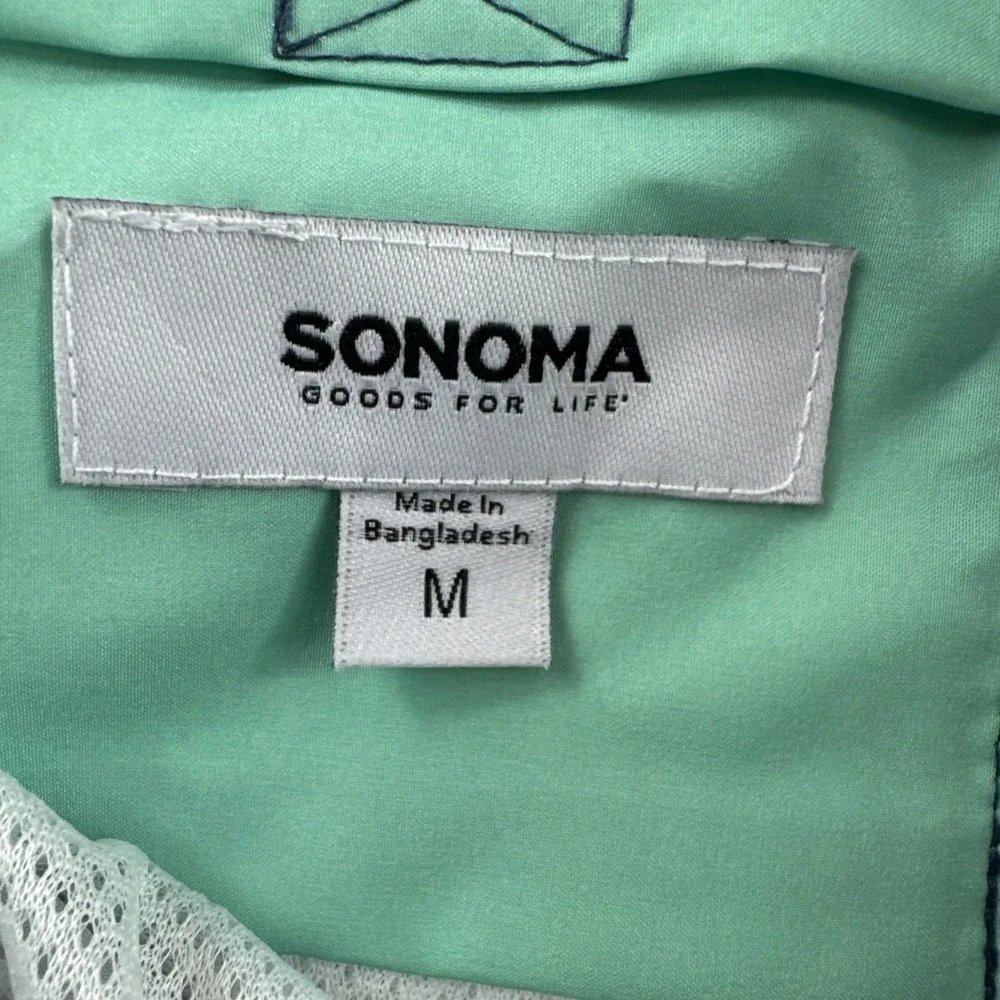 Sonoma Board Shorts Mens M Drawstring Swim Trunks Stretch Lined Striped 9